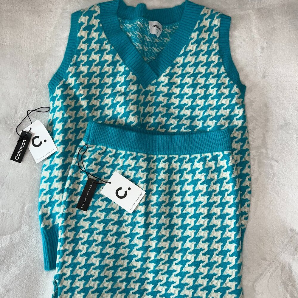 Callahan Set Knit Vest + Knit Skirt both Size Small - NWT